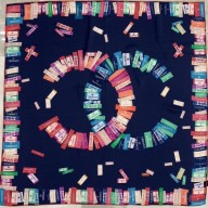 Chanel Silk Twill Square Scarf 90x90 AA6563 Navy Blue 2020 Collection CE02883