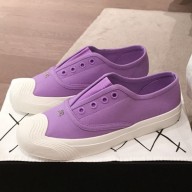 Replica Chanel Vintage Canvas Slip-on Sneakers Purple 2020 Collection CE03906