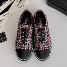 Best Chanel Pearl Fabric Sneakers Multicolor 2020 Collection CE03044