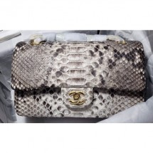 Best Chanel Python Classic Flap Medium Bag A1112 06 CE01898