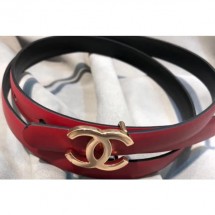 Chanel CC Belt 15mm Width Red 2018 CE04328