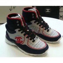 Chanel CC Logo High-top Sneakers G35060 Gray 2019 CE03082