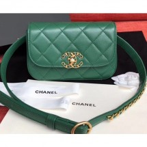 Chanel Chain Infinity Waist Bag AS0973 Green 2019 CE00669