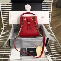 Chanel drawstring bag AS0310 red CE01881