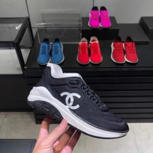 CHANEL FABRIC SNEAKERS G34763 BLACK 2019 CE02757