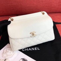 Chanel Flap Bag AS0416 White 2019 Collection CE01436