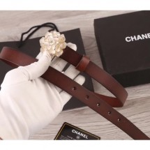 Chanel Flower Belt 2cm Dark Red 2018 CE00737