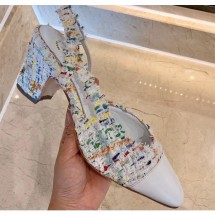 Chanel Heel 6.5cm Slingbacks G31318 Tweed 14 2020 CE03157