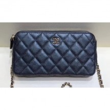 Chanel Iridescent Pearl Caviar Classic Clutch with Chain Bag A82527 Black 2019 CE02068