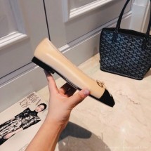Chanel Lambskin Classic Bow Ballerinas Flats Beige/Black CE02045