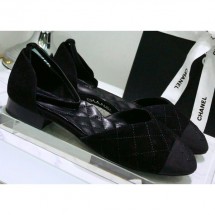Chanel Mary Janes G36048 Suede Black 2020 CE00707