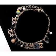 Chanel Metal & Glass Pearls Anklet AB0983 2019 CE00832