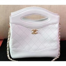 Chanel Mini Chanel 31 Shopping Clutch Bag White 2019 CE04330