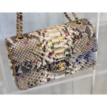 Chanel Python Classic Flap Medium Bag A1112 15 CE04316