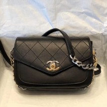 Chanel Quilted Calfskin Flap Bag AS0413 Black 2019 Collection CE02435