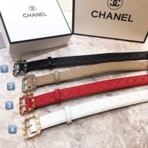 Chanel Quilted Lambskin Belt 30mm with Pearl Chain Framed Buckle 2019 Collection Belt CE03961