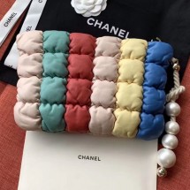 Chanel Quilted Lambskin Pearl Large Evening Clutch AS0630 Multicolor 2019 Collection CE01804