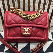 Chanel Quilted Lambskin Small Flap Bag AS0936 Red 2019 Collection CE03603