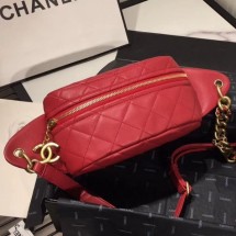 Chanel Quilted Lambskin Waist Bag/Belt Bag AS0940 Red 2019 Collection CE00638