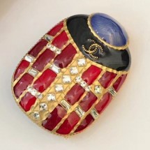 Chanel Resin Stones Beetle Brooch AB1995 2019 Collection CE01643