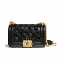 Chanel Small Boy Chanel Handbag A67085 Black CE02134
