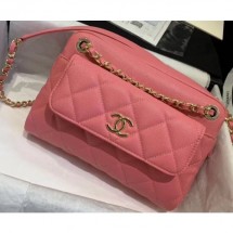 Chanel Small Camera Case Bag AS1367 Grained Calfskin Pink 2020 CE01128