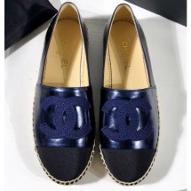 Chanel Stitching CC Logo Espadrilles Blue CE02713