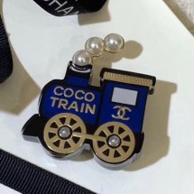 Chanel Train Brooch AB3237 Blue 2019 Collection CE02020