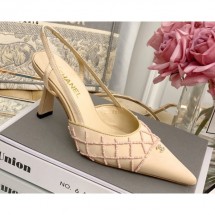 Chanel Vintage Bead Slingbacks Beige 2020 CE00675