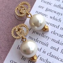 Cheap Gucci GG Pearl Short Earrings 2019 Collection CE02086