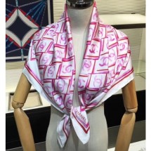 Cheap Imitation Chanel All Over CC Logo Scarf 90x90cm Pink 2019 CE01009