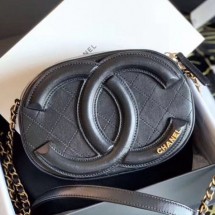 Cheap Knockoff Chanel Maxi-CC Quilted Leather Camera Case AS1757 Black 2020 Collection CE03515