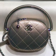 Fake Chanel Grained Metallic Lambskin and Rainbow Metal Camera Case AS0764 Copper 2019 Collection CE00841