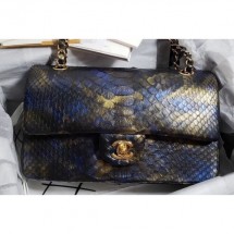 Fake Chanel Python Classic Flap Medium Bag A1112 12 CE03185
