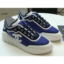 First-class Quality Chanel Mesh and Lycra Sneakers G34763 Blue 2019 CE03362
