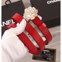 Imitation Chanel Flower Belt 2cm Red 2018 CE04354