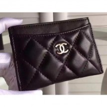 Imitation Chanel Lambskin Classic Card Holder A31510 Black CE00894