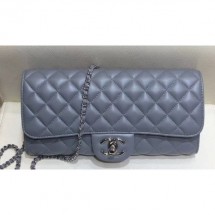 Imitation Chanel Lambskin Classic Flap Clutch Bag with Chain Gray 2019 CE02514