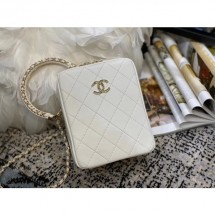 Imitation Chanel Original Small Sheepskin camera bag AS1753 white CE03775