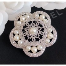Imitation Chanel Silver Crystal Brooch 58 2020 Collection CE02528