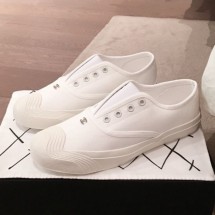 Imitation High Quality Chanel Vintage Canvas Slip-on Sneakers White 2020 Collection CE00786