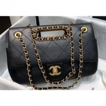 Knockoff Chanel Chain Small Flap Bag AS1466 Black 2020 CE01170