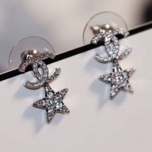Knockoff Chanel Crystal CC Star Short Earrings 2020 Collection CE02673