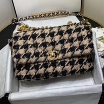 Knockoff Cheap Chanel 19 Small Flap Bag AS1162 Beige/Black 2019 Collection CE00691