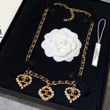 Replica 1:1 Chanel Heart Pendant Nacklace AB2584 2019 Collection CE02260
