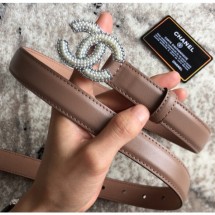Replica Chanel CC Pearls Belt 25mm Width Taupe CE03367
