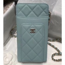 Replica Chanel Classic Clutch with Chain Bag AP0990 Grained Dusty Green 2020 CE02513