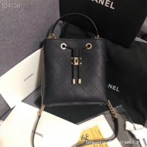 Replica Chanel drawstring bag AS0310 black CE01258
