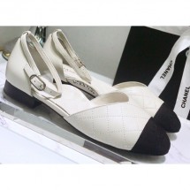 Replica Chanel Mary Janes G36048 Lambskin White 2020 CE03587