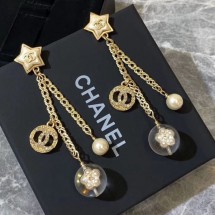 Replica Chanel Resin CC Long Tassel Earrings AB2554 2019 Collection CE01947